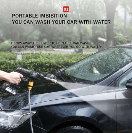 Car Cleaning Gun Wireless Lithium Battery High Pressure Car Washer Electric Pressure Cleaning