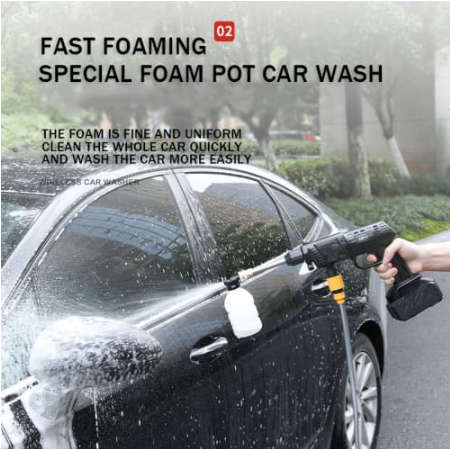 Car Cleaning Gun Wireless Lithium Battery High Pressure Car Washer Electric Pressure Cleaning