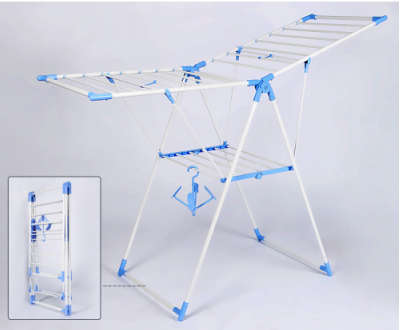 Multifunctional Installation Free Gull Wing Folding Clothes Rack