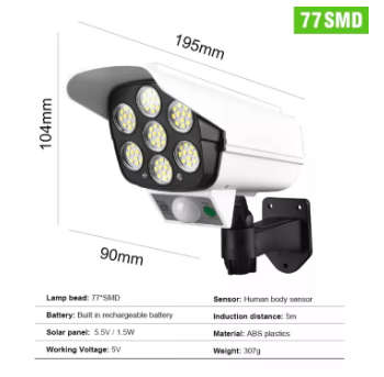 Solar Analog Monitoring Light LED Human Body Induction Wall Light Sensor Street Light Garden Light W