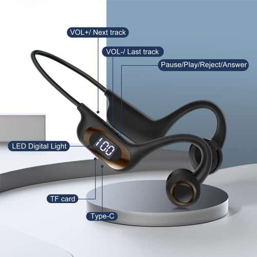 Type C Wireless Bone Conduction Bluetooth Headphones