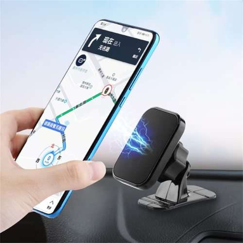 360-Degree Swivel Dashboard Magnetic Phone Holder Without Blocking The Line Of Sight