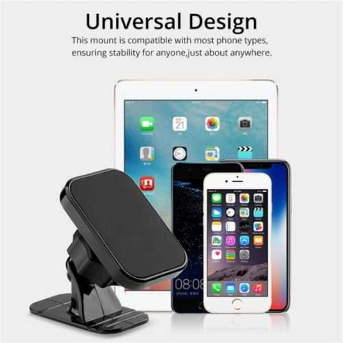 360-Degree Swivel Dashboard Magnetic Phone Holder Without Blocking The Line Of Sight