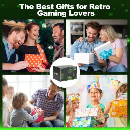 Retro Game Stick Video Game Console Built-in 10,000+ Classic Games, 4K HDMI P1 Mini Retro 2.4GHz Wir
