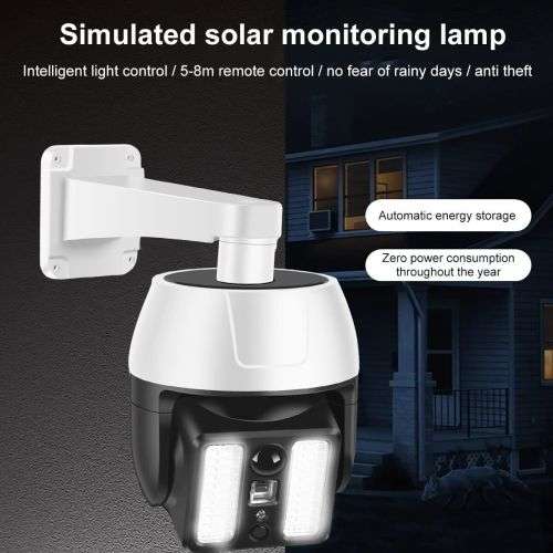 66LEDSolar Powered Dummy Fake Security Camera LED Light Outdoor Surveillance CCTV Cam