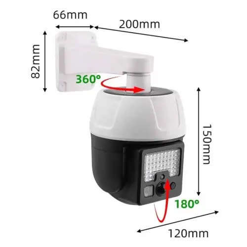 Solar Powered Virtual Camera Wireless Monitoring Wall Light With Remote Control
