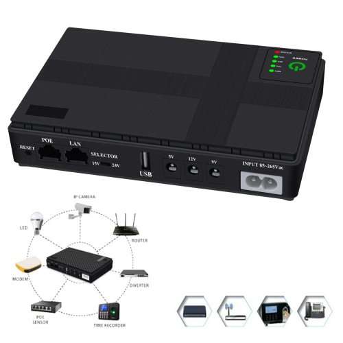 8800mah Mini Dc Ups 5V 9V 12V Power Supply For Wifi Camera Router Speaker