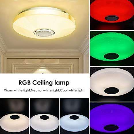 36W RGB LED Waterproof Ceiling Light with Bluetooth Speaker