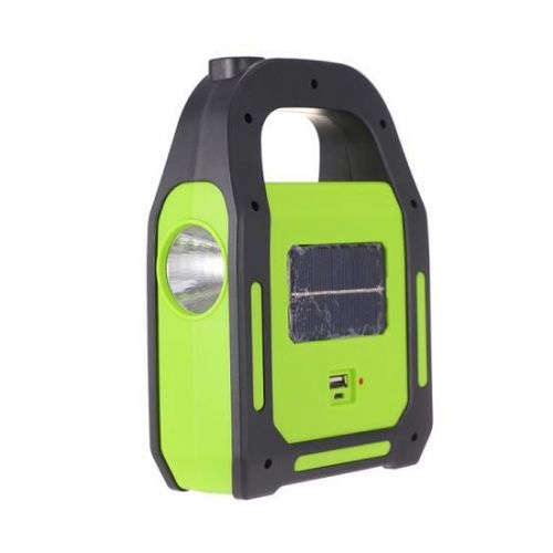Usb Rechargeable Solar Powered Led Light With 3 Lighting Modes, Flashlight