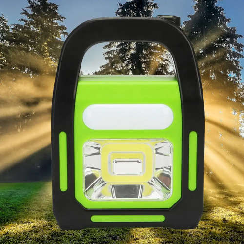 Usb Rechargeable Solar Powered Led Light With 3 Lighting Modes, Flashlight