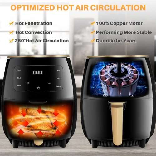 4.5L Digital Display Air Fryer Fast Healthy Cooker Oven Food Frying Non-Stick