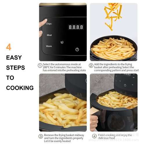 4.5L Digital Display Air Fryer Fast Healthy Cooker Oven Food Frying Non-Stick