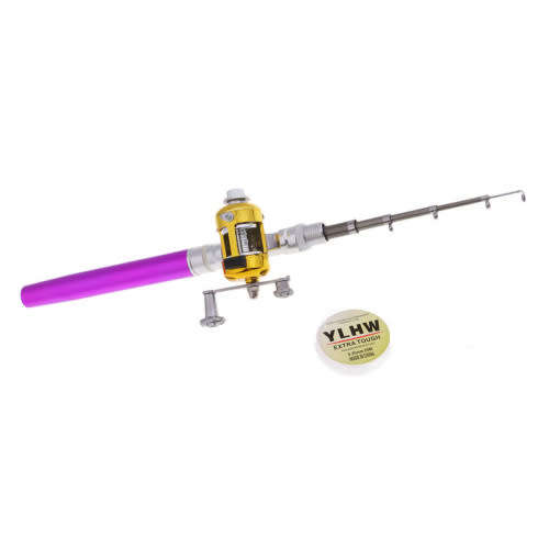 Mini Portable Telescopic Fishing Rod Aluminum Alloy Fishing Rod Reel Type
