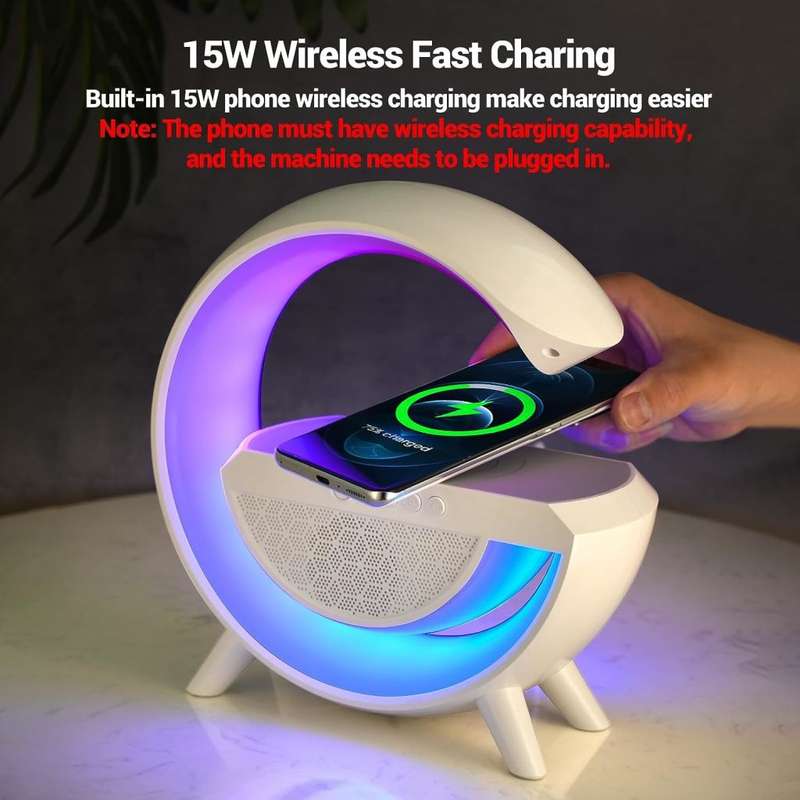 AE-8 RGB Desk Lamp Bluetooth Speaker Wireless Charger