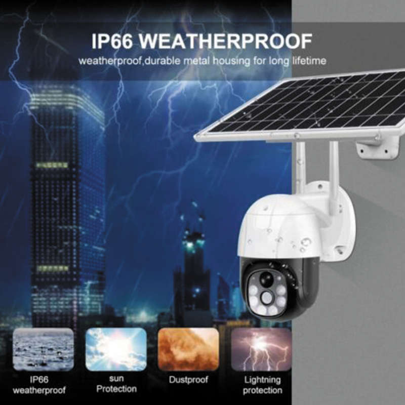 VRT-VC9-G IP66 Outdoor Water Proof Solar 4G Smart Surveillance Camera V380 Pro App