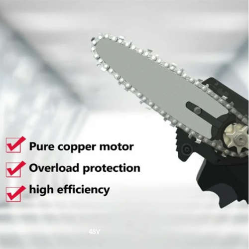 48V Mini Lithium Battery Rechargeable Electric Chainsaw Outdoor Logging Chainsaw
