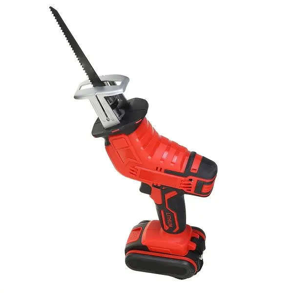 Rechargeable And Portable Cordless Reciprocating Saw With 2 Lithium Batteries