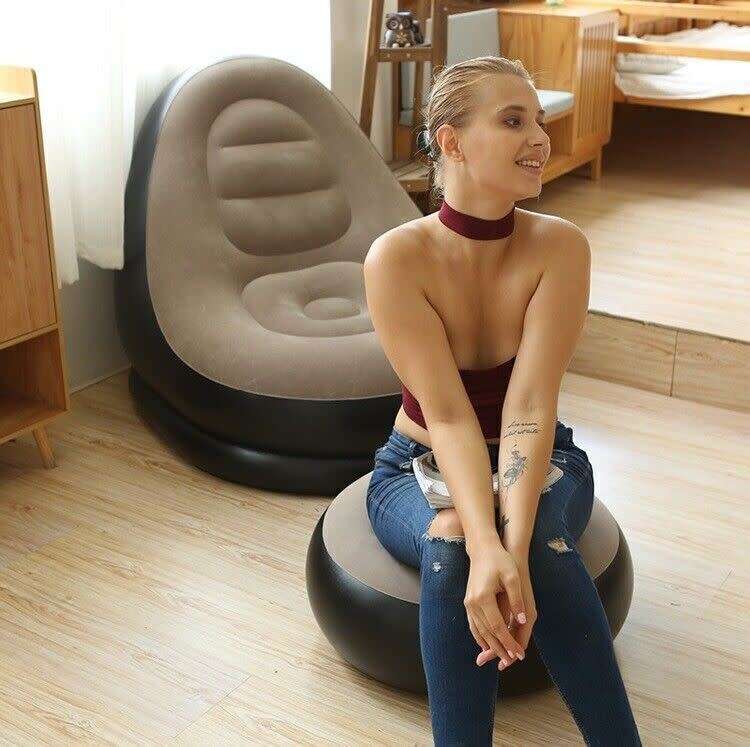 Portable Comfortable Inflatable Sofa Furniture Recliner Sofa with Footstool