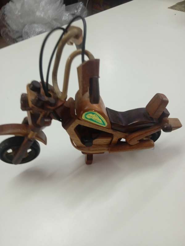 Wooden Harley Davidson toy motorcycle
