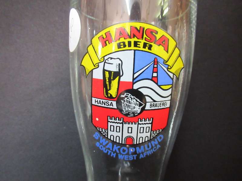 Vintage  Glass Beer Boot Hansa Lager Bier
