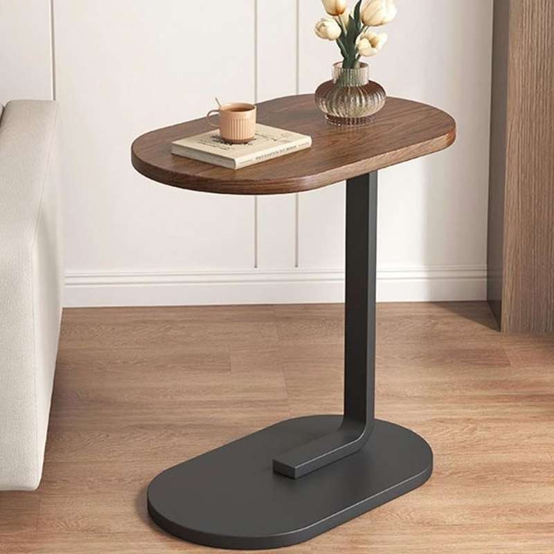 C Shape Side Table Sliding Sofa Table Modern Style Bedroom Narrow Table