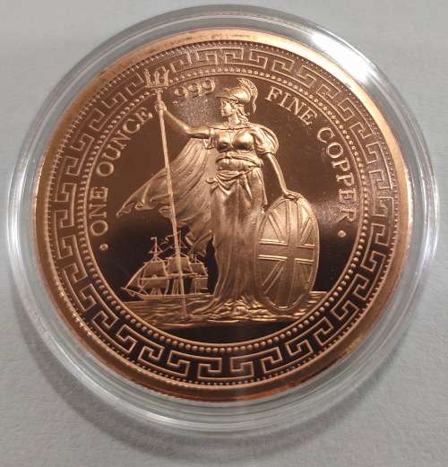 British Trade Dollar - 1oz Copper - Encapsulated