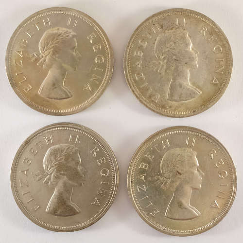 1957 5-Shillings - South Africa - (x4 Coins)