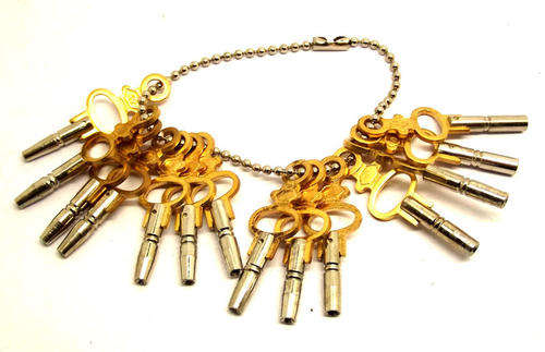 FULL SET OF BRASS POCKET WATCH KEYS 00-12 (14 keys) FUSEE VERGE KEYWIND BACKWIND
