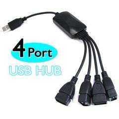 New Smart usb 2.0 1 to 4 Port Hub For pc Laptop Slim B3