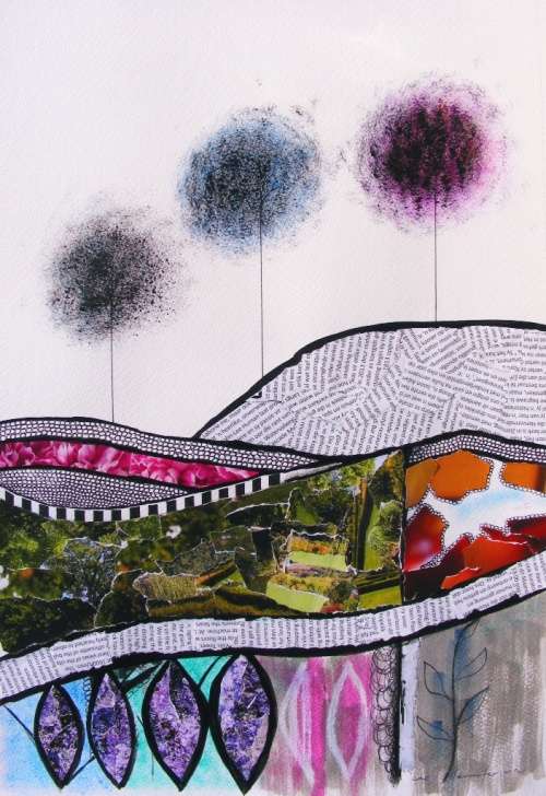 Mixed Media Landscape - Mixed Media - Jennifer van Niekerk