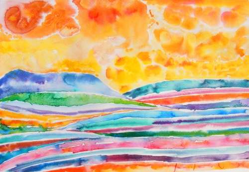 Overflowing with Colour - Mixed Media - Jennifer van Niekerk