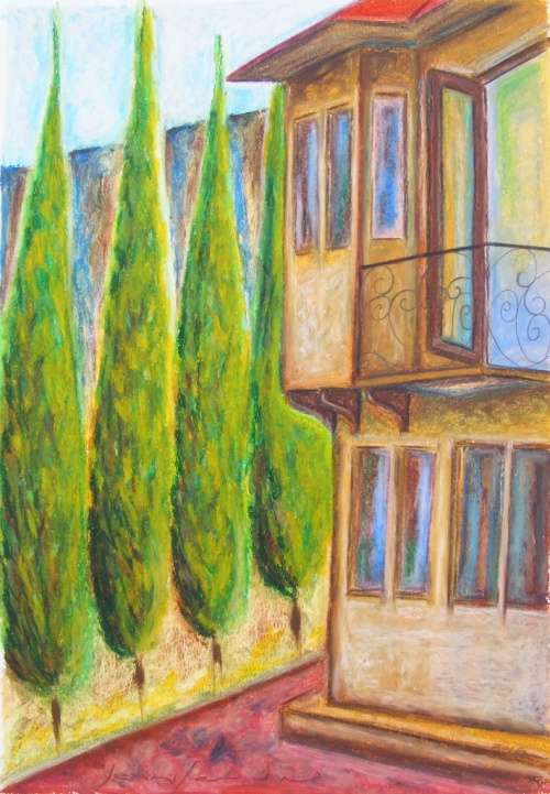 Somewhere is Home - Original Oil Pastel - Jennifer van Niekerk