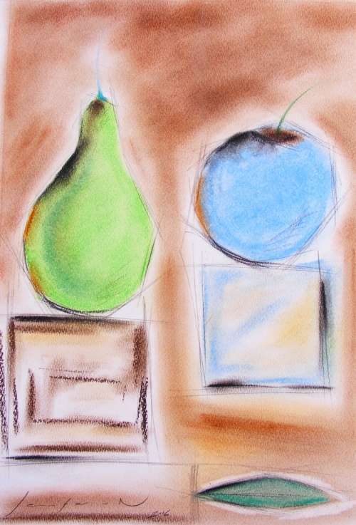 Fruitful and Constructive - Original Soft Pastel - Jennifer van Niekerk
