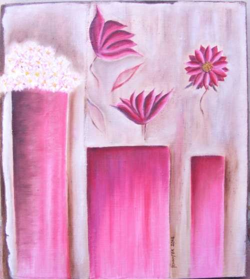 Tulips and Daisies - Original Oil Painting - Jennifer van Niekerk