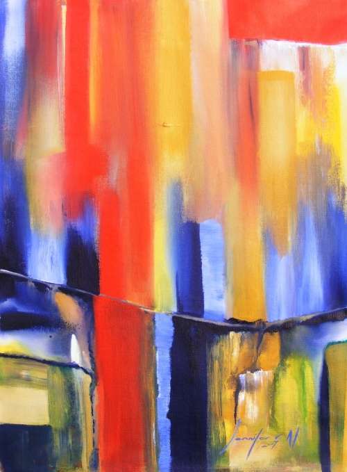 Appreciative Glow - Original Acrylic Painting - by Jennifer van Niekerk