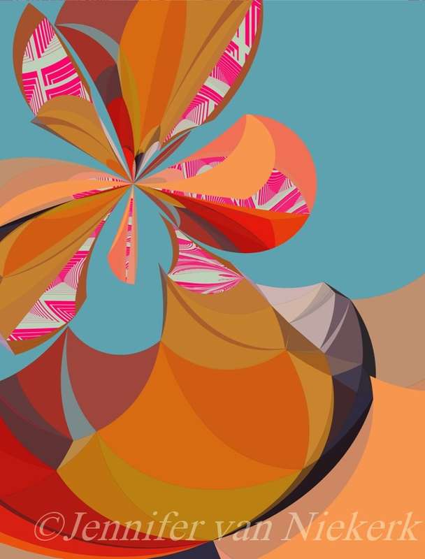 Unusual Botanical in Pink Geometry  [d]