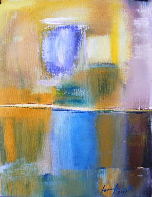 Abstract Landscape - Original Acrylic Painting - by Jennifer van Niekerk