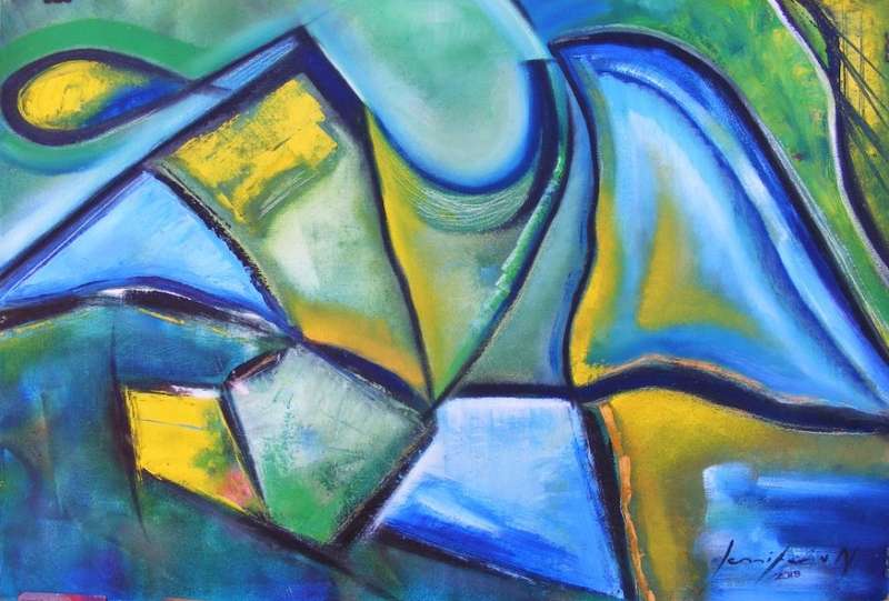 Trapezium - Original Oil Painting - by Jennifer van Niekerk
