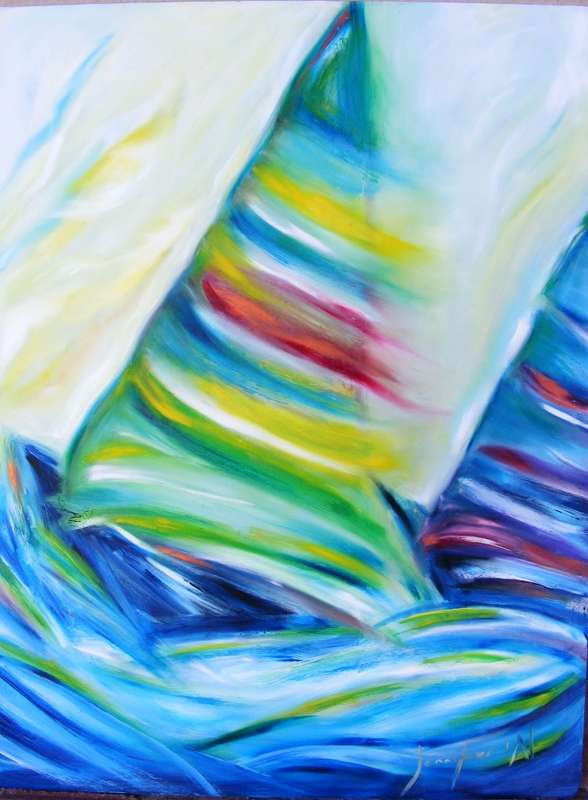 Sailing - Oil Painting - Jennifer van Niekerk