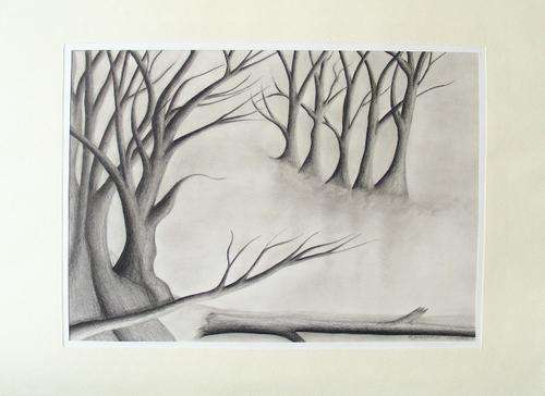 Mystic Fall - Original Graphite Sketch - Jennifer van Niekerk