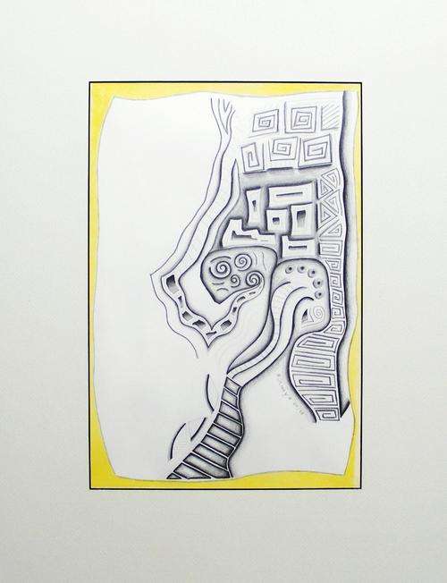 Evolution - Original Graphite Abstract by Jennifer van Niekerk