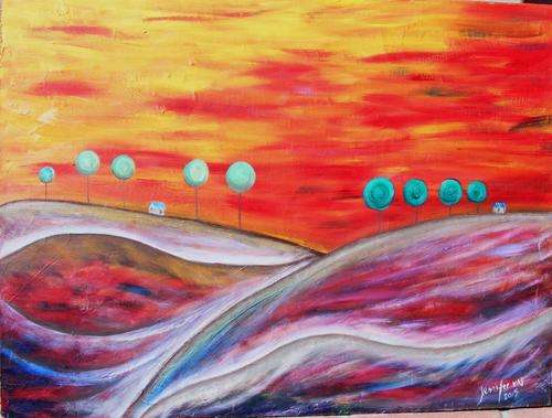 Annual Shutdown Sale:  Where Angels Play - Oil Painting - Jennifer van Niekerk