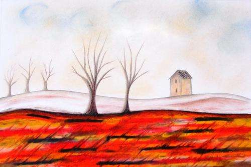 Clementine Winter - Original Oil Pastel - Jennifer van Niekerk
