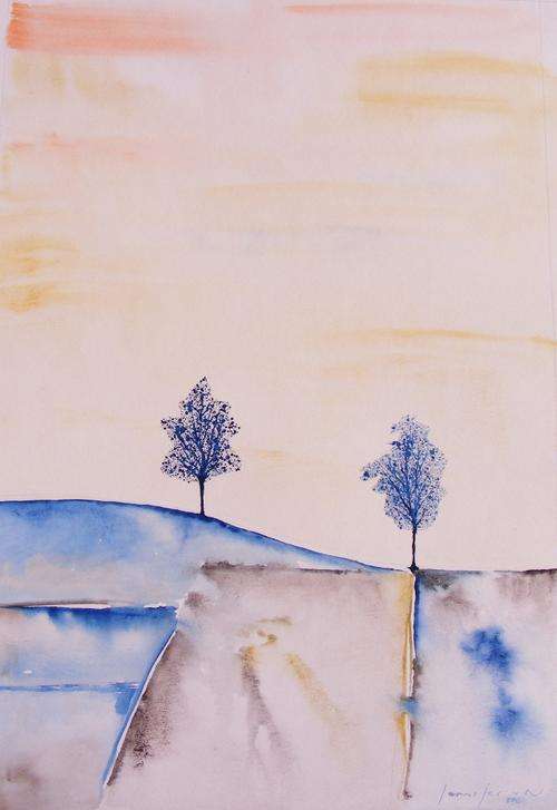 Patches of Blue - Original Watercolour - Jennifer van Niekerk