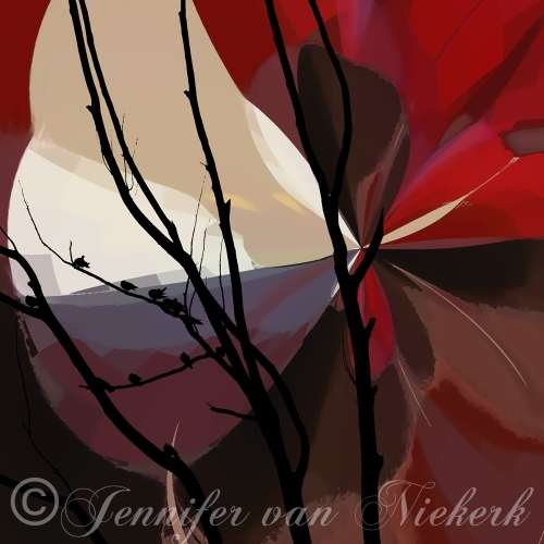 Pinotage Floral Black Forest II [d]