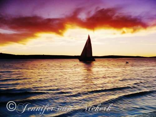 Yacht at Sunset  [d]