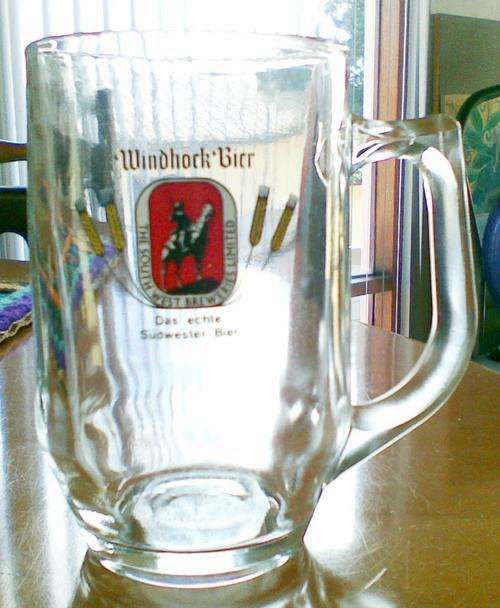 6 x Windhoek bier beermugs - Small red label