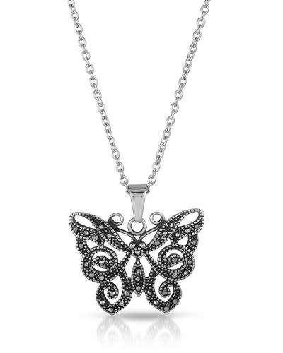 Butterfly Necklace With Genuine Crystals Beautifully Crafted in Stainless steel.