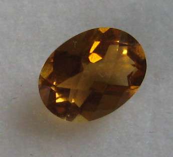 1.20ct Bright Orange Citrine Checkertop cut Oval 8x6mm