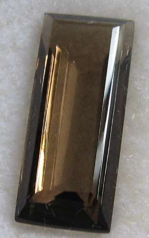 3.20ct Emerald cut Smoky Quartz  14x6mm